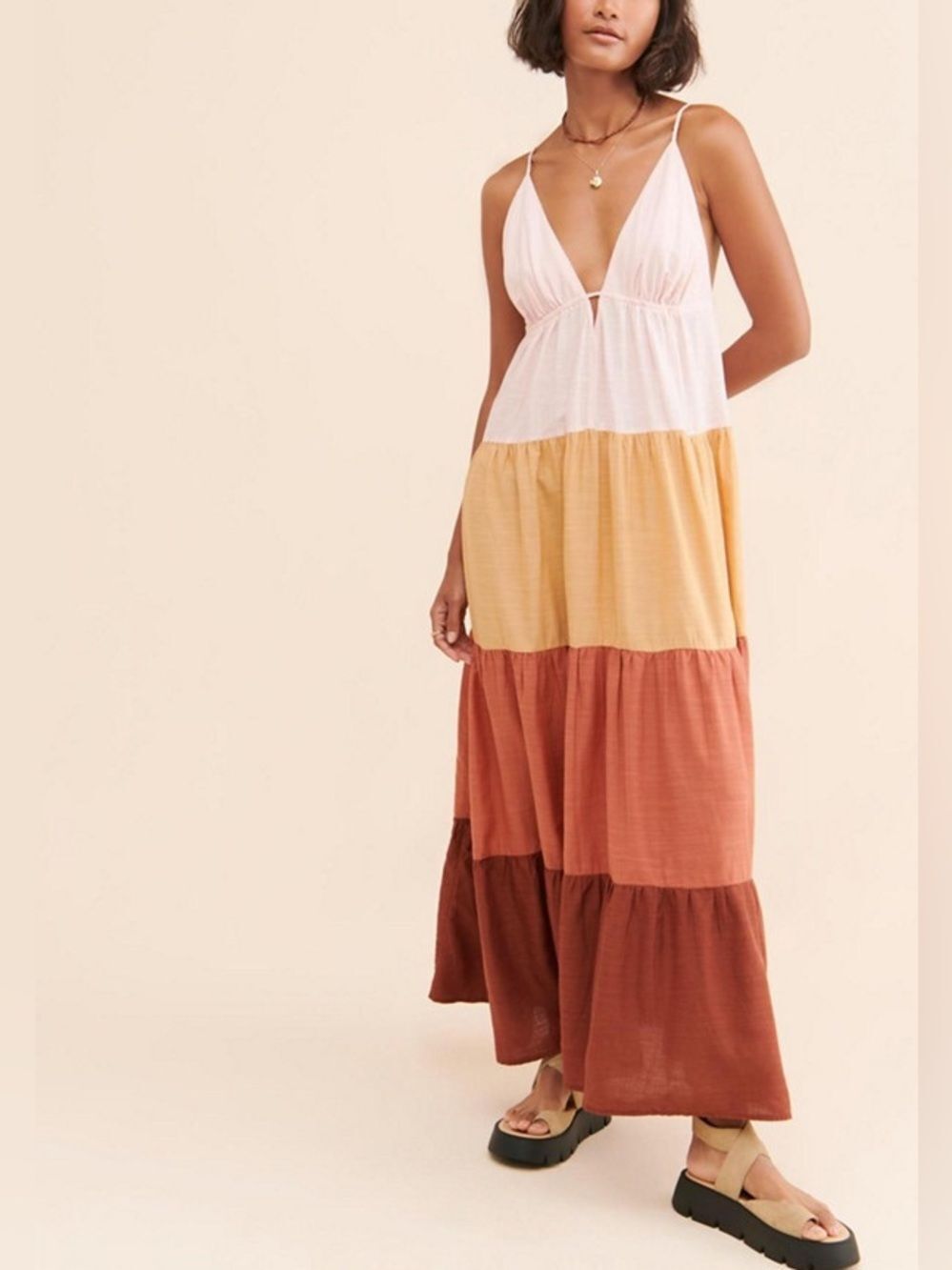 Anthropologie Women's Pink and Brown Summer-dresses - Picture 7 of 10